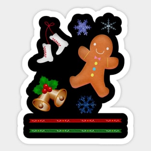 Christmas Items & Ginger Bread Man Sticker